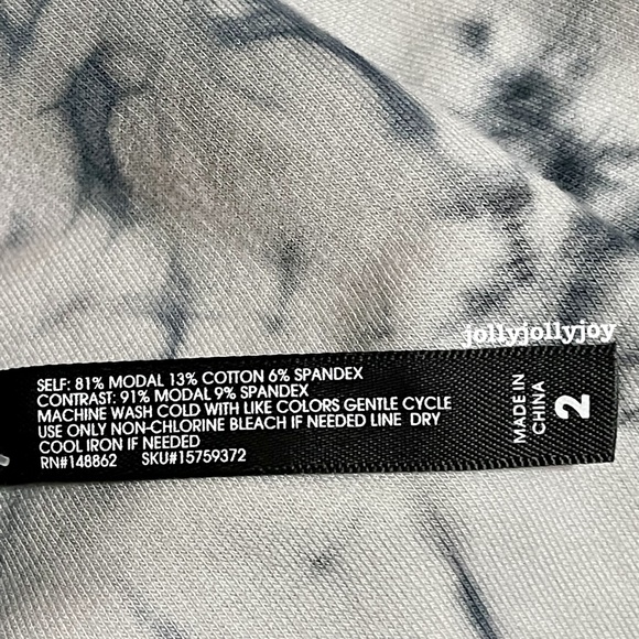 SET: Torrid Dream Fleece Tie Dye Black & White Sleep Sweatshirt/Legging 2X - Picture 12 of 14